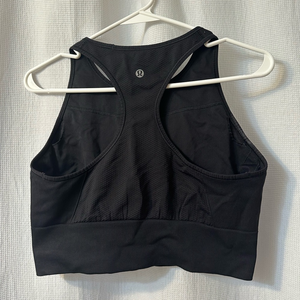 Black Lulu Lemon High Neck Top